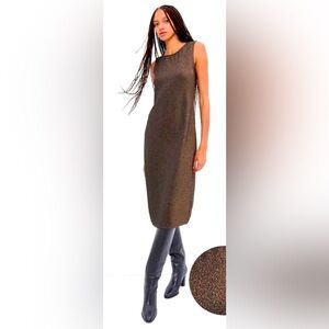 NWT Gap Low Back Metallic Midi Dress